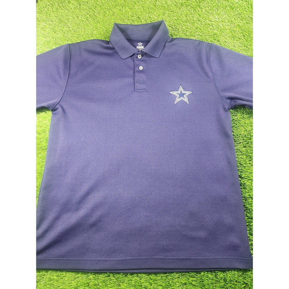 Dallas Cowboys Polo Shirt Mens M Blue NFL Football Cowboys Authentic Apparel